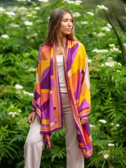 Foulard in Lana Misto Seta Rosa