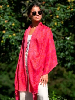 Foulard in Lana Misto Seta Rosso