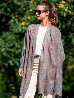 Foulard in Lana Misto Seta Marrone