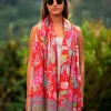 Foulard Pareo in Cotone Stampato Fantasia Rosso