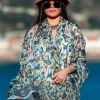 Foulard Pareo in Seta Stampa Marrone
