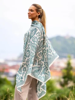 Foulard Pareo in Seta Stampa Verde