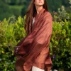 Foulard Pareo in Seta Stampa Terra