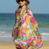 Foulard Pareo in Seta Stampa Rosa