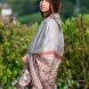 Foulard Pareo in Seta Stampa Marrone