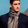 Foulard Uomo in Seta Stampa Marrone