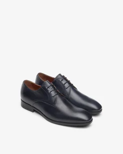Francesina Derby Liscio Uomo in Pelle Blu