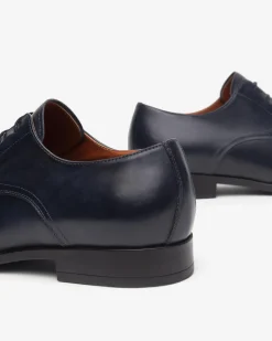 Francesina Derby Liscio Uomo in Pelle Blu