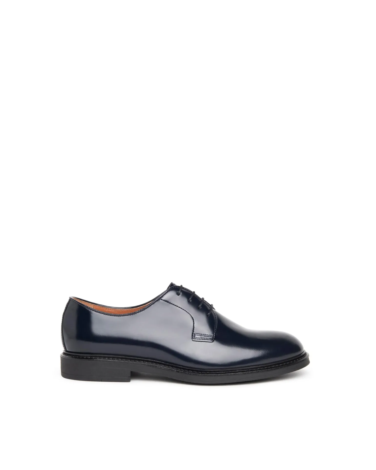 Francesina Stringata Derby Uomo in Pelle Blu