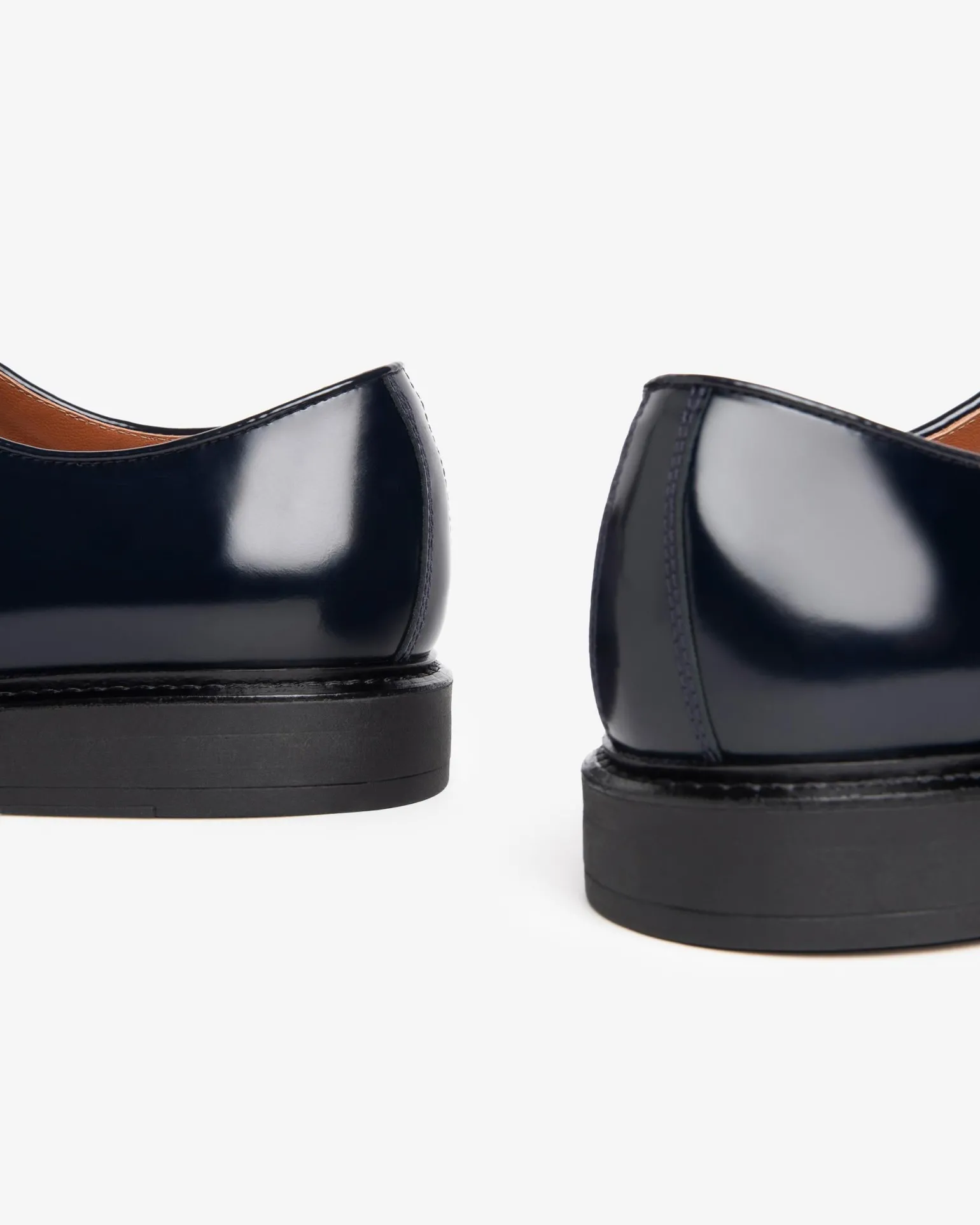 Francesina Stringata Derby Uomo in Pelle Blu