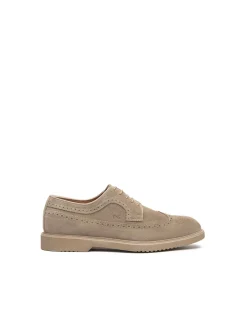 Francesine Uomo Oxford Monogramma  in Camoscio Talpa