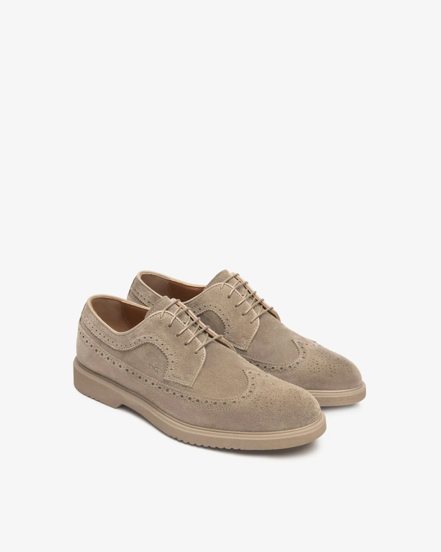 Francesine Uomo Oxford Monogramma in Camoscio Talpa