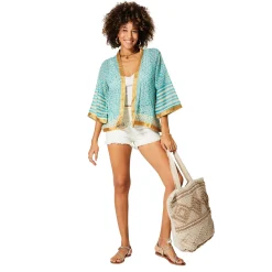 Kimono Estivo Corto Azzurro