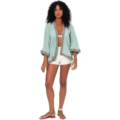 Kimono Estivo Corto Azzurro