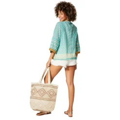Kimono Estivo Corto Azzurro