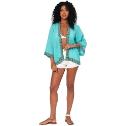 Kimono Estivo Corto Turchese