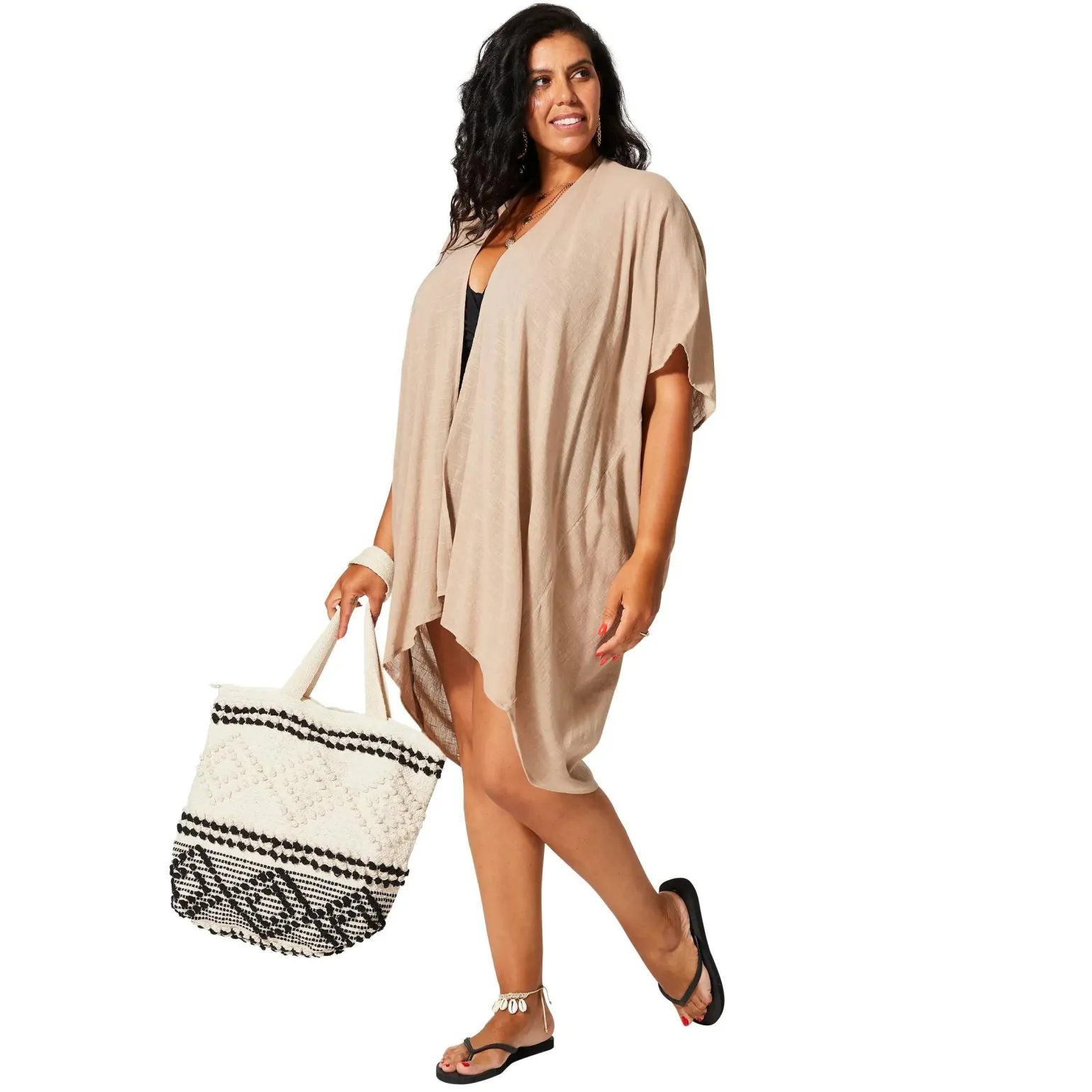 Kimono Estivo Lungo Ecru'