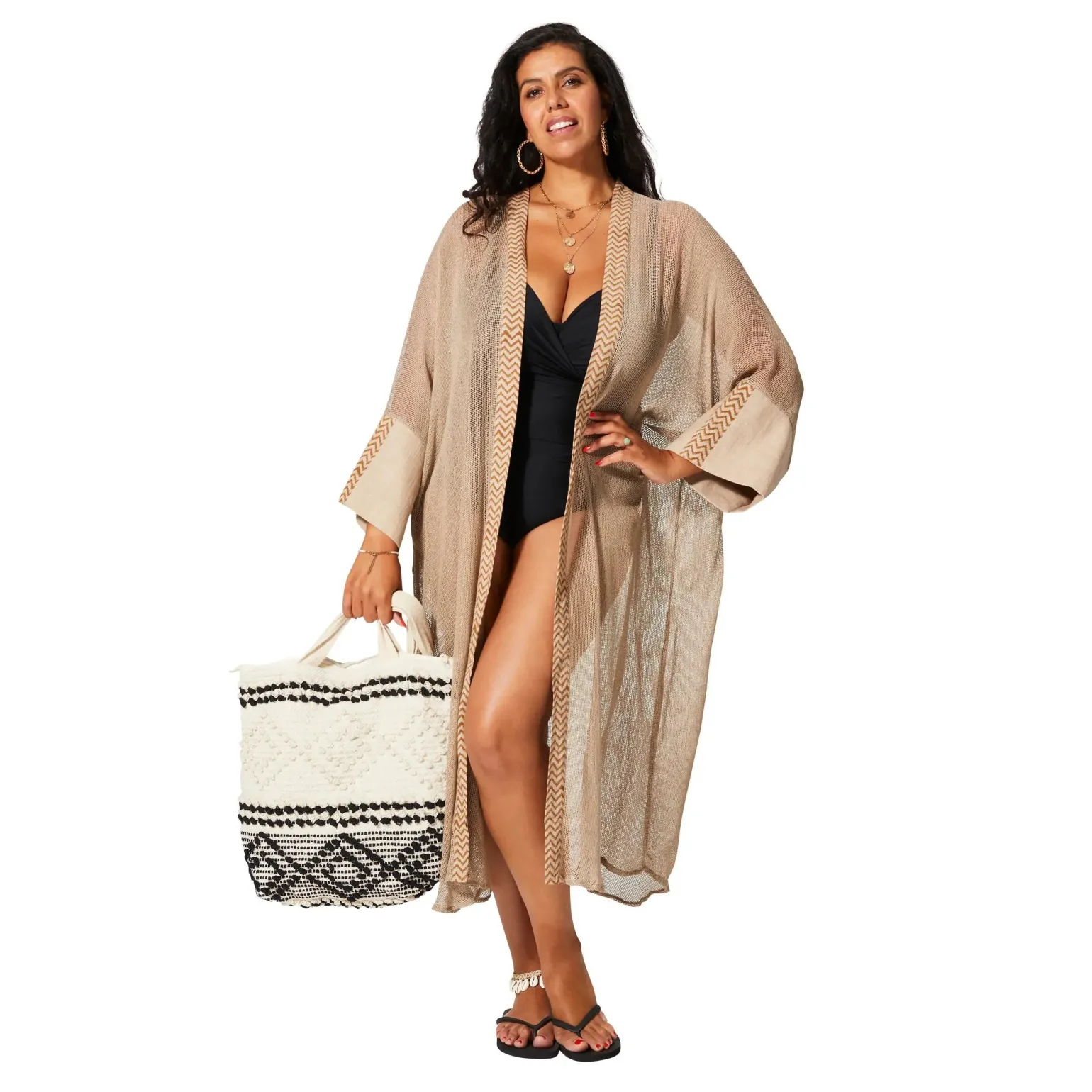 Kimono Estivo Lungo Ecru'