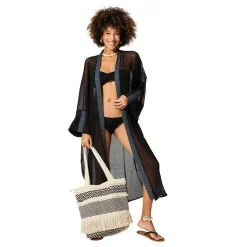 Kimono Estivo Lungo Nero