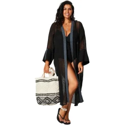 Kimono Estivo Lungo Nero