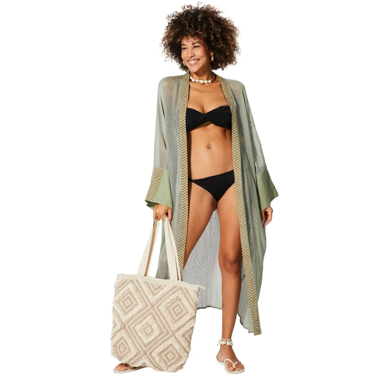 Kimono Estivo Lungo Verde