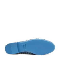 Mocassini Donna con Nappine in Pelle Bicolore Jeans