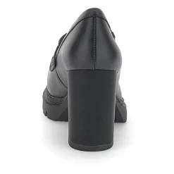 Mocassini Donna Tacco Alto in Pelle Nero