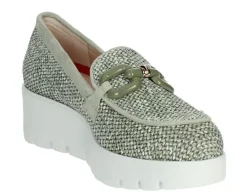 Mocassini Donna Zeppa Tessuto Raffia