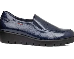 Mocassini Slipon Donna Zeppa Blu