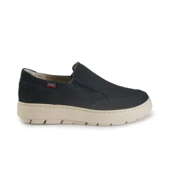 Mocassini Slipon Uomo in Nabuk Blu
