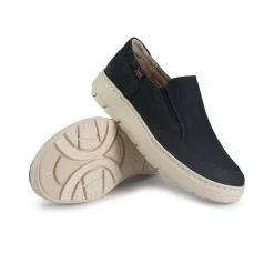 Mocassini Slipon Uomo in Nabuk Blu