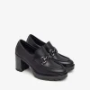 Mocassini Tacco Donna Pelle Nero