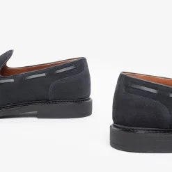 Mocassini Uomo Blu Nappine