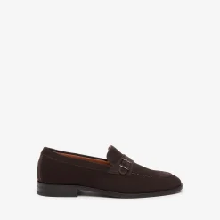 Mocassini Uomo Camoscio Marrone