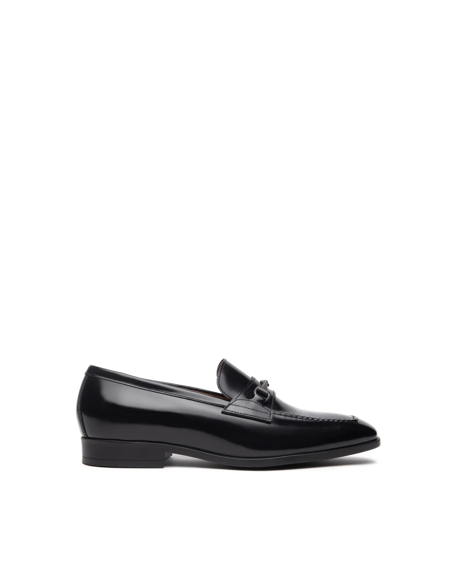 Mocassini Uomo con Morsetto in Pelle Nera