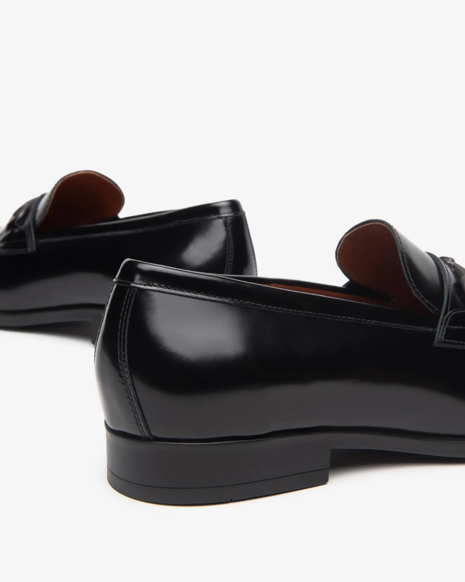 Mocassini Uomo con Morsetto in Pelle Nera