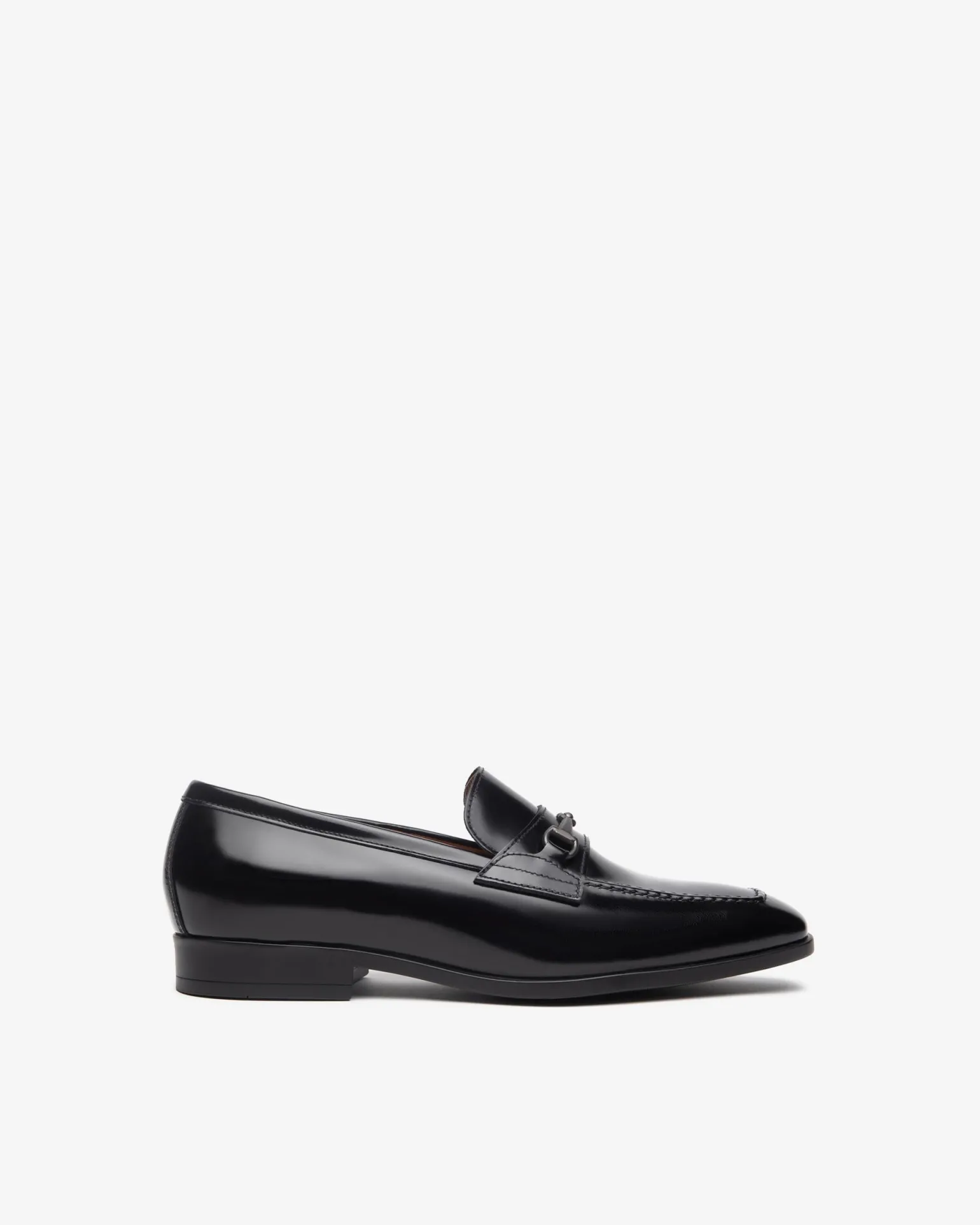 Mocassini Uomo con Morsetto in Pelle Nera