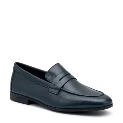 Mocassini Uomo Elegante in Pelle Blu
