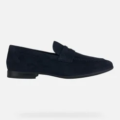 Mocassini Uomo in Camoscio Blu