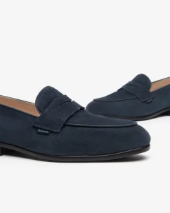 Mocassini Uomo in Camoscio Blu