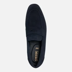Mocassini Uomo in Camoscio Blu
