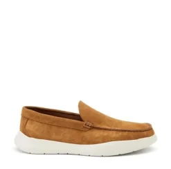 Mocassini Uomo in Pelle Camoscio Cuoio