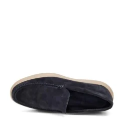Mocassini Uomo in Pelle Camoscio Blu