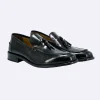 Mocassini Uomo in Pelle Nero Fondo Cuoio con Nappine Elegante Cerimonia Sposo