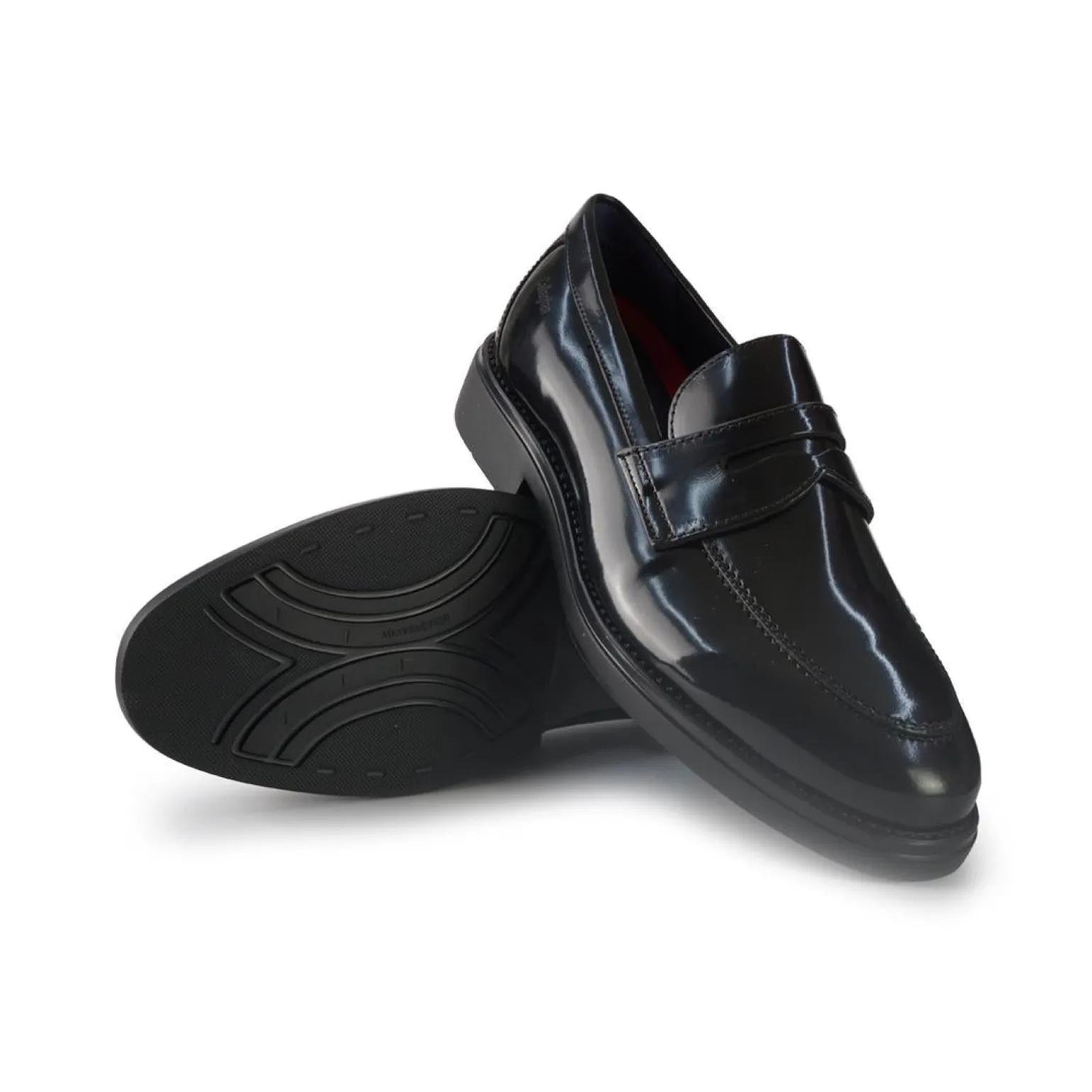 Mocassini Uomo in Pelle Spazzolata Nero