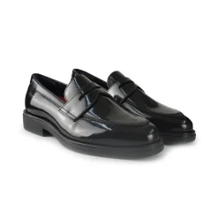 Mocassini Uomo in Pelle Spazzolata Nero