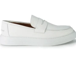 Mocassini Uomo Pelle Bianco