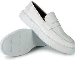 Mocassini Uomo Pelle Bianco