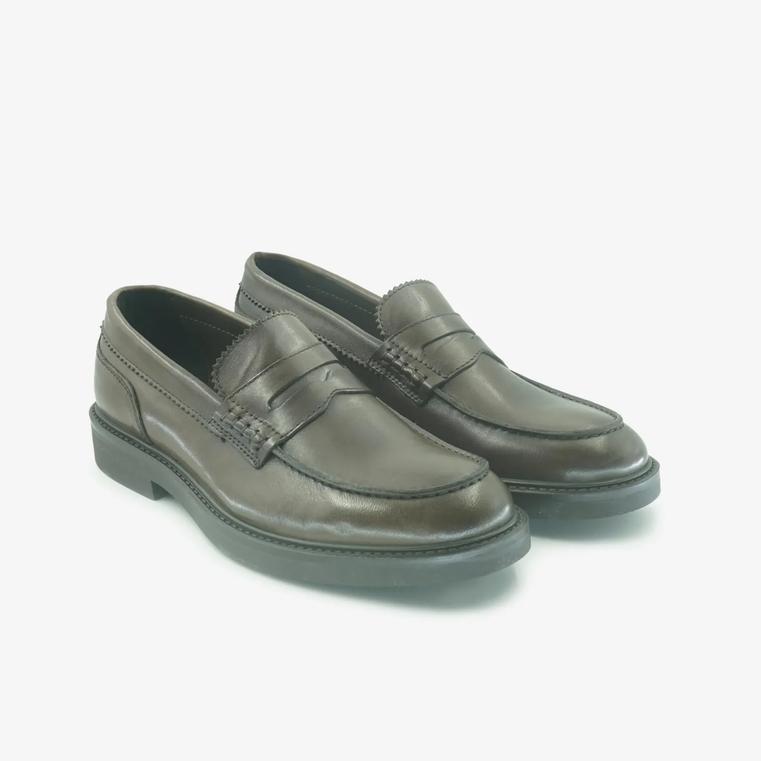 Mocassini Uomo Pelle Marrone