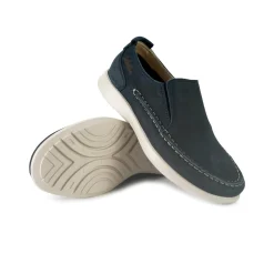 Mocassini Uomo Slipon in Pelle Blu